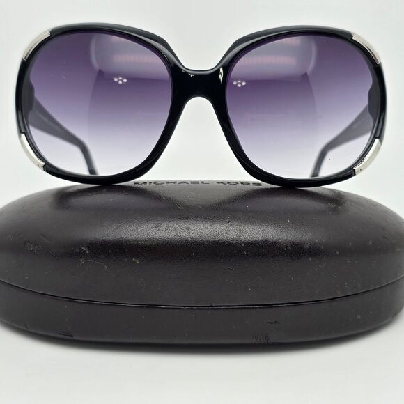 Michael Kors MKS205 Beverly Hills Black Frame Grey Gradient Lens Sunglasses 59mm - Picture 1 of 16